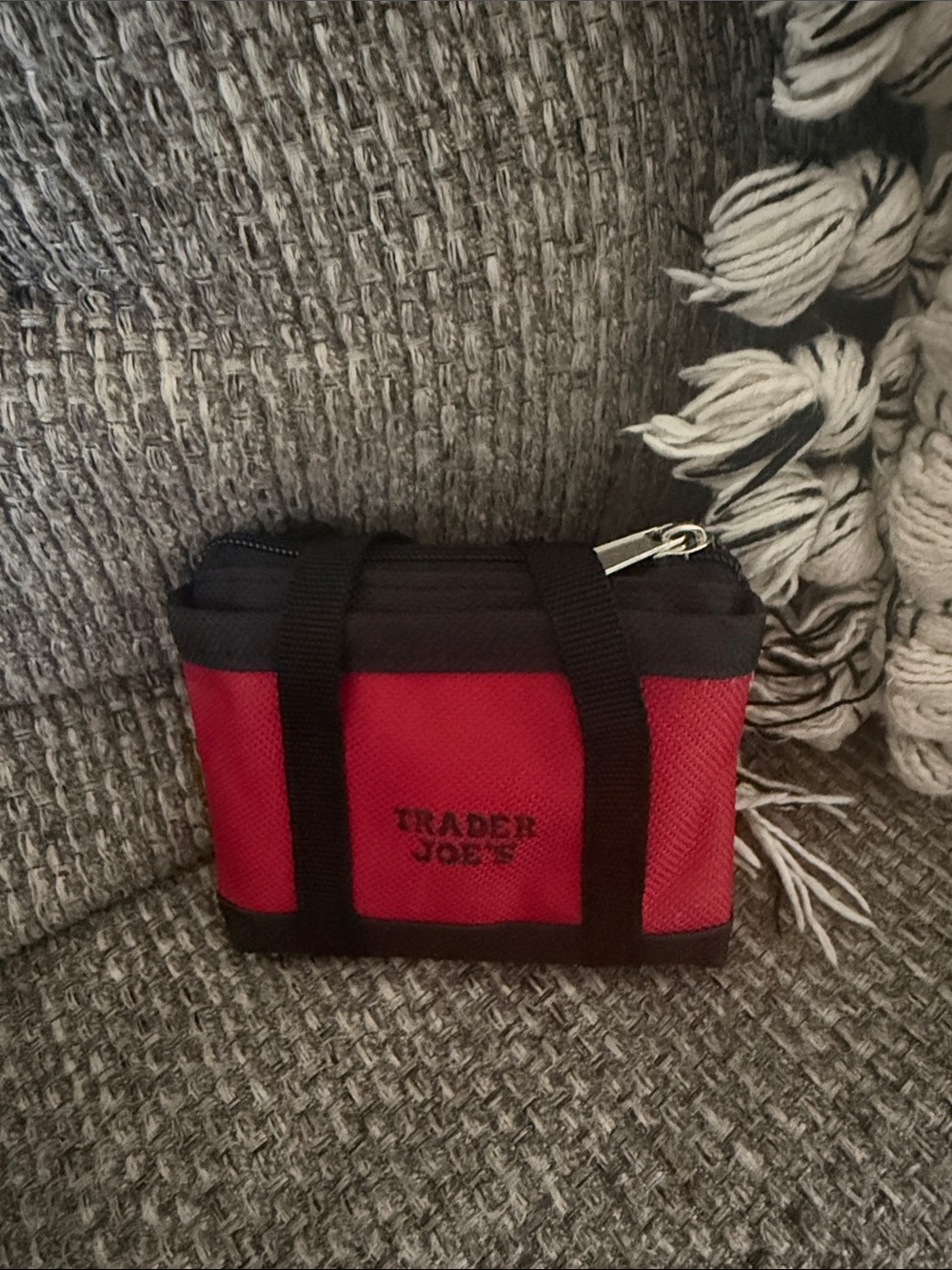 Trader Joe's Red and Black Micro Tote